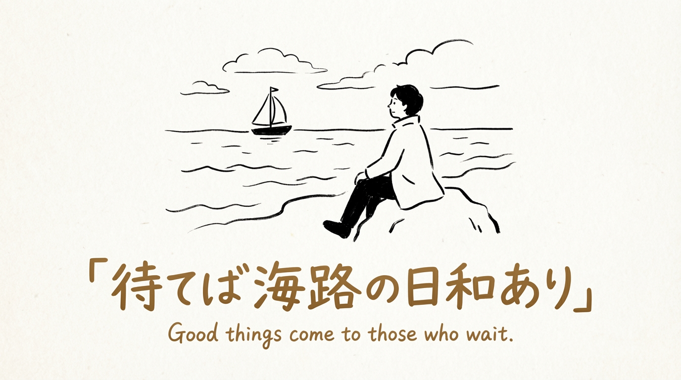 「待てば海路の日和あり」の意味や由来とは？例文でわかりやすく解説！