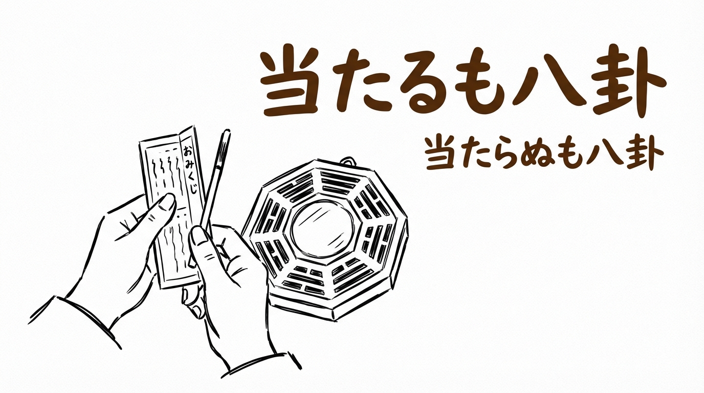 「当たるも八卦当たらぬも八卦」の意味や由来とは？例文でわかりやすく解説！