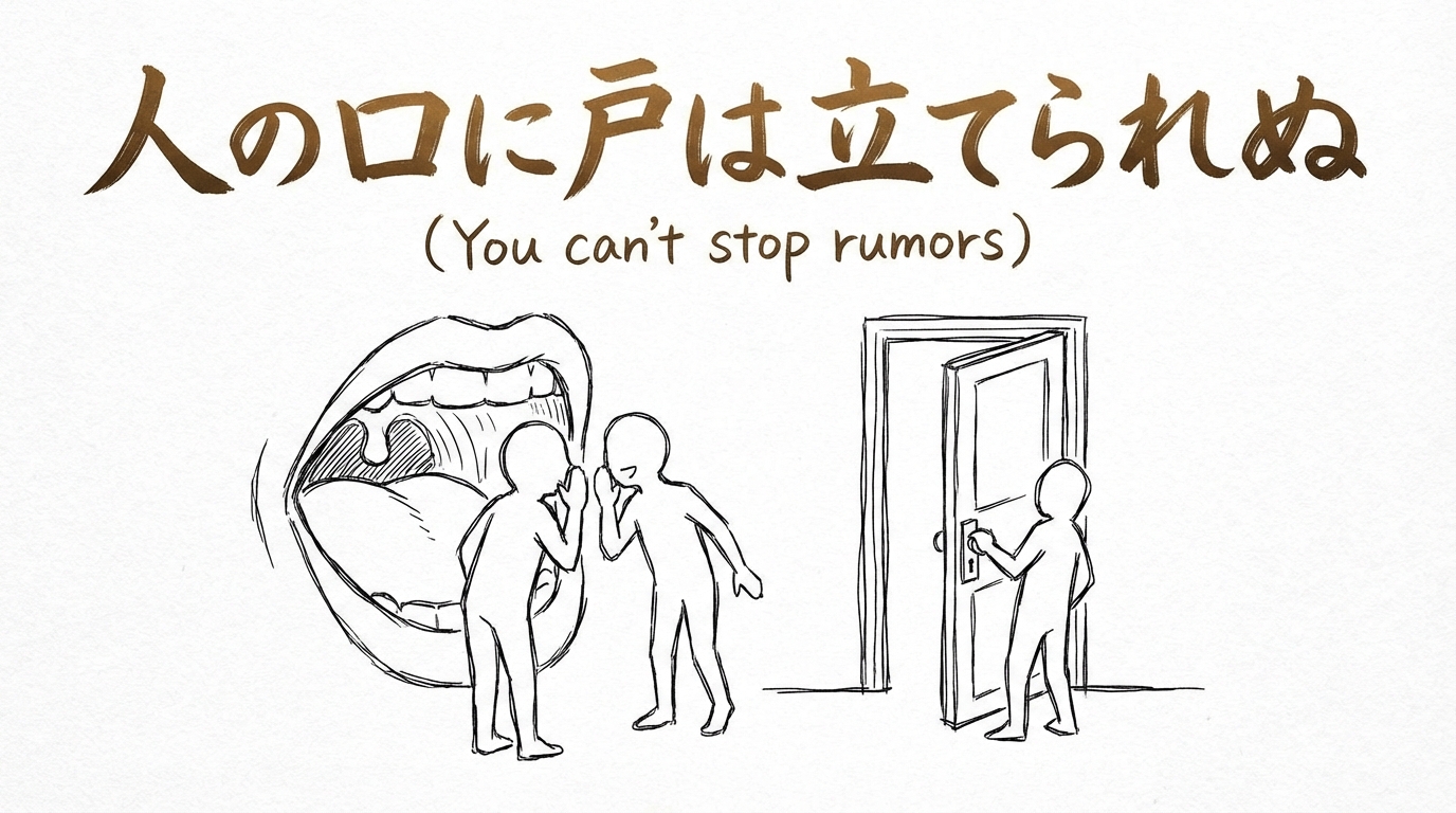 「人の口に戸は立てられぬ」の意味や由来とは？例文でわかりやすく解説！
