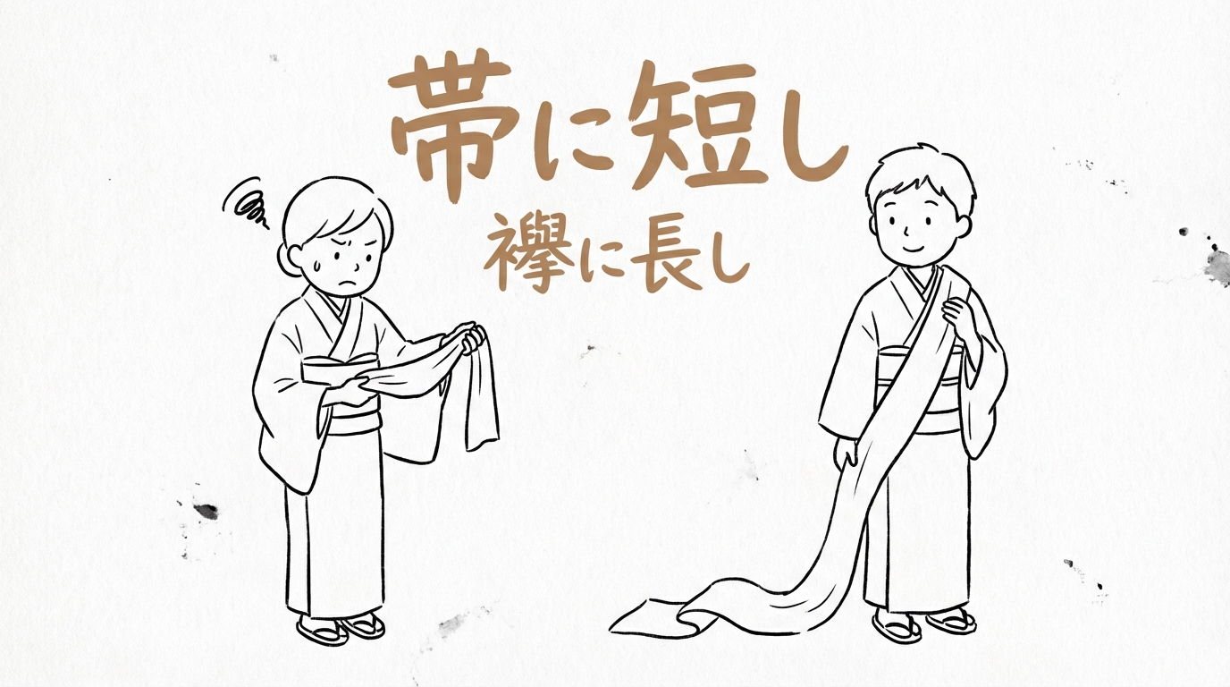 「帯に短し襷に長し」の意味や由来とは？例文でわかりやすく解説！