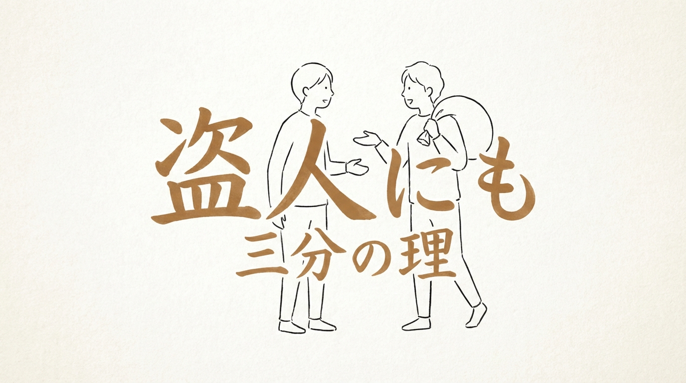 「盗人にも三分の理」の意味や由来とは？例文でわかりやすく解説！