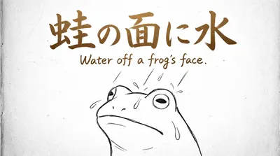 「蛙の面に水」の意味や由来とは？例文でわかりやすく解説！