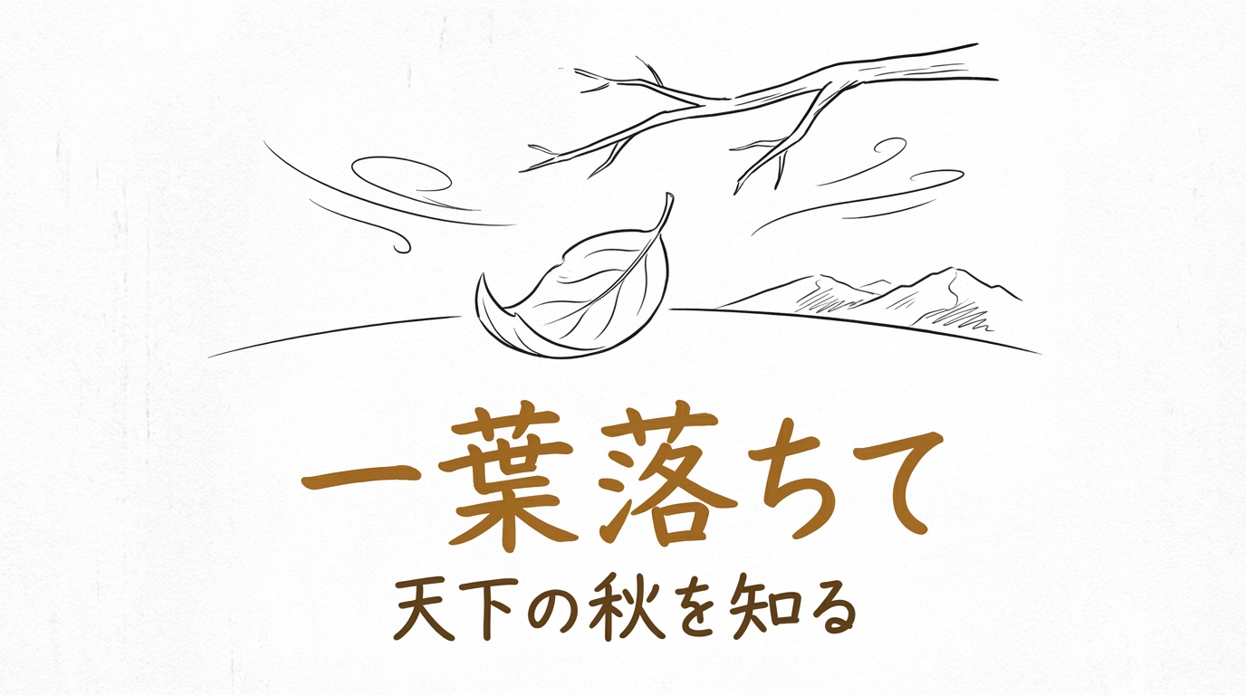「一葉落ちて天下の秋を知る」の意味や由来とは？例文でわかりやすく解説！