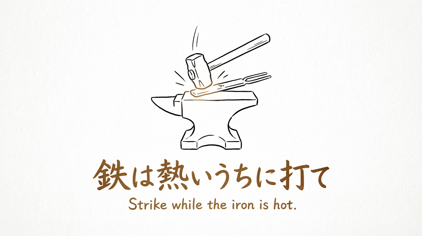 「鉄は熱いうちに打て」の意味や由来とは?例文でわかりやすく解説!