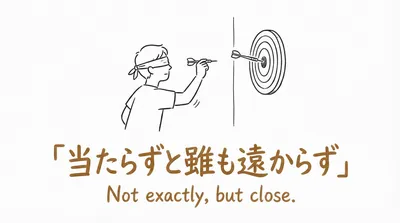 「当たらずと雖も遠からず」の意味や由来とは？例文でわかりやすく解説！