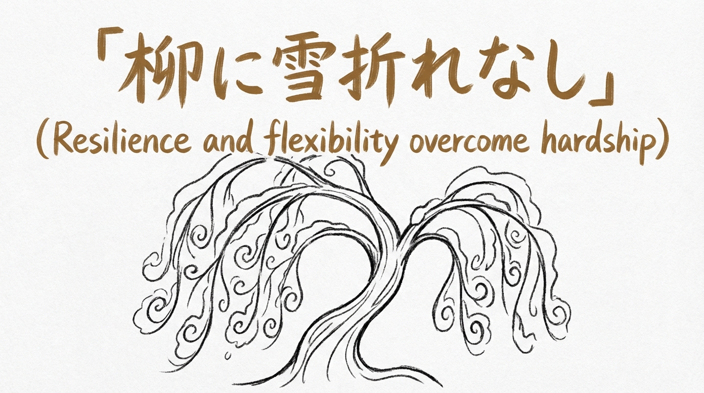 「柳に雪折れなし」の意味や由来とは？例文でわかりやすく解説！