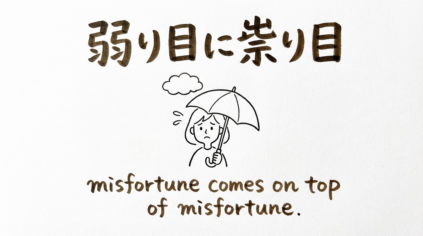 「弱り目に祟り目」の意味や由来とは？例文でわかりやすく解説！