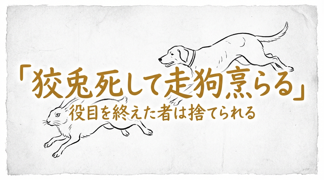 「狡兎死して走狗烹らる」の意味や由来とは？例文でわかりやすく解説！