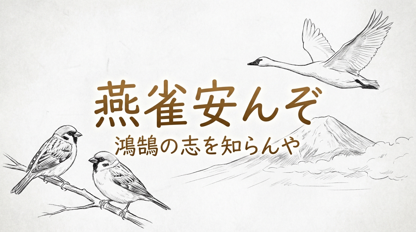 「燕雀安んぞ鴻鵠の志を知らんや」の意味や由来とは？例文でわかりやすく解説！