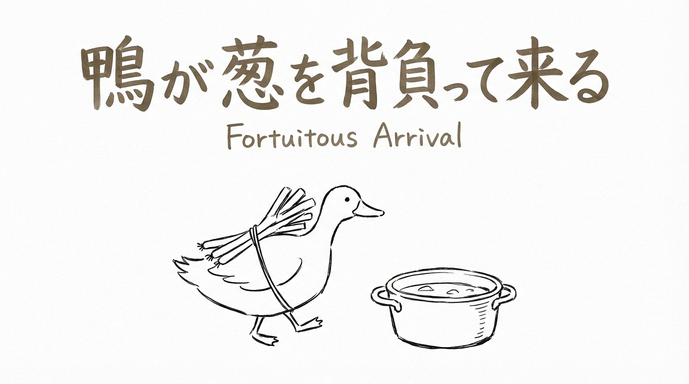 「鴨が葱を背負って来る」の意味や由来とは？例文でわかりやすく解説！