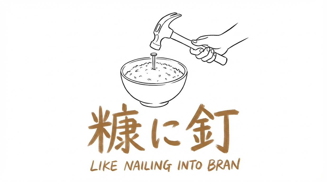 「糠に釘」の意味や由来とは？例文でわかりやすく解説！