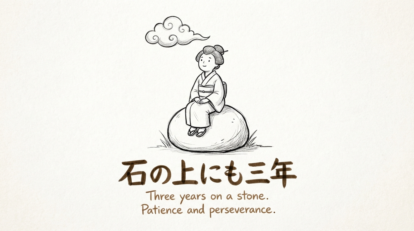 「石の上にも三年」の意味や由来とは？例文でわかりやすく解説！
