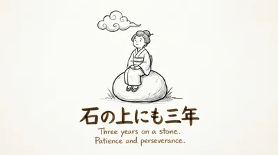 「石の上にも三年」の意味や由来とは？例文でわかりやすく解説！