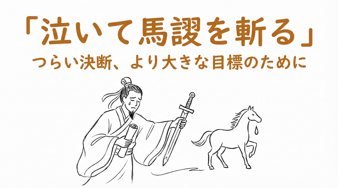 「泣いて馬謖を斬る」の意味や由来とは?例文でわかりやすく解説!