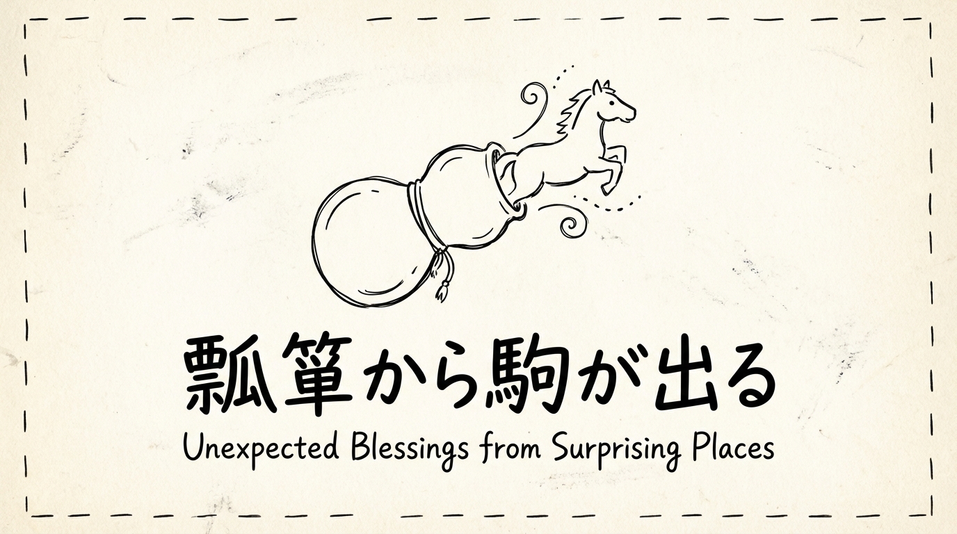 「瓢箪から駒が出る」の意味や由来とは？例文でわかりやすく解説！