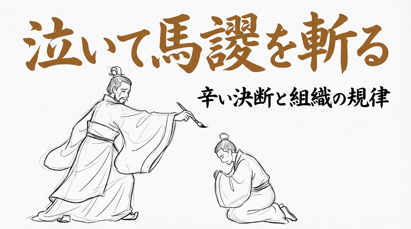 「泣いて馬謖を斬る」の意味や由来とは?例文でわかりやすく解説!