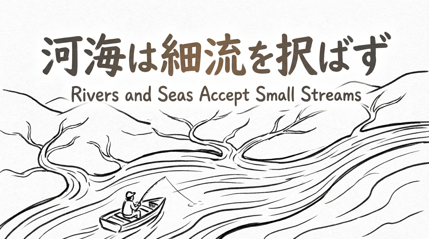 「河海は細流を択ばず」の意味や由来とは?例文でわかりやすく解説!