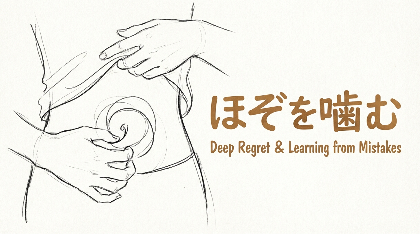 「ほぞを噛む」の意味や由来とは？例文でわかりやすく解説！