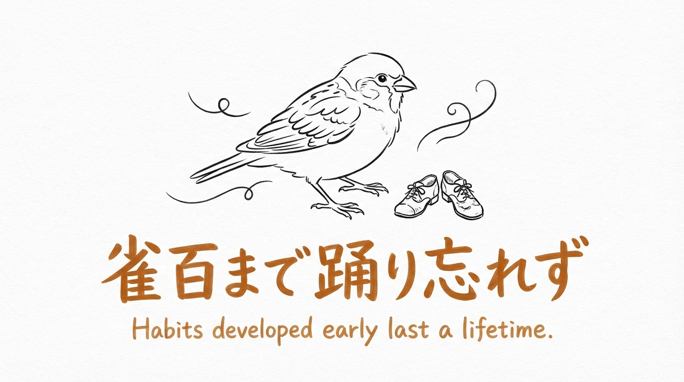 「雀百まで踊り忘れず」の意味や由来とは？例文でわかりやすく解説！