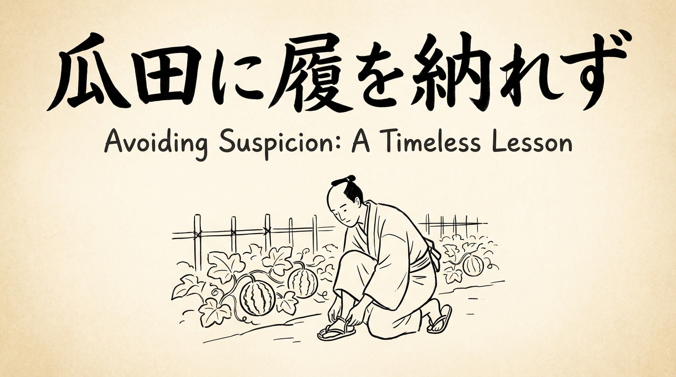 「瓜田に履を納れず」の意味や由来とは？例文でわかりやすく解説！