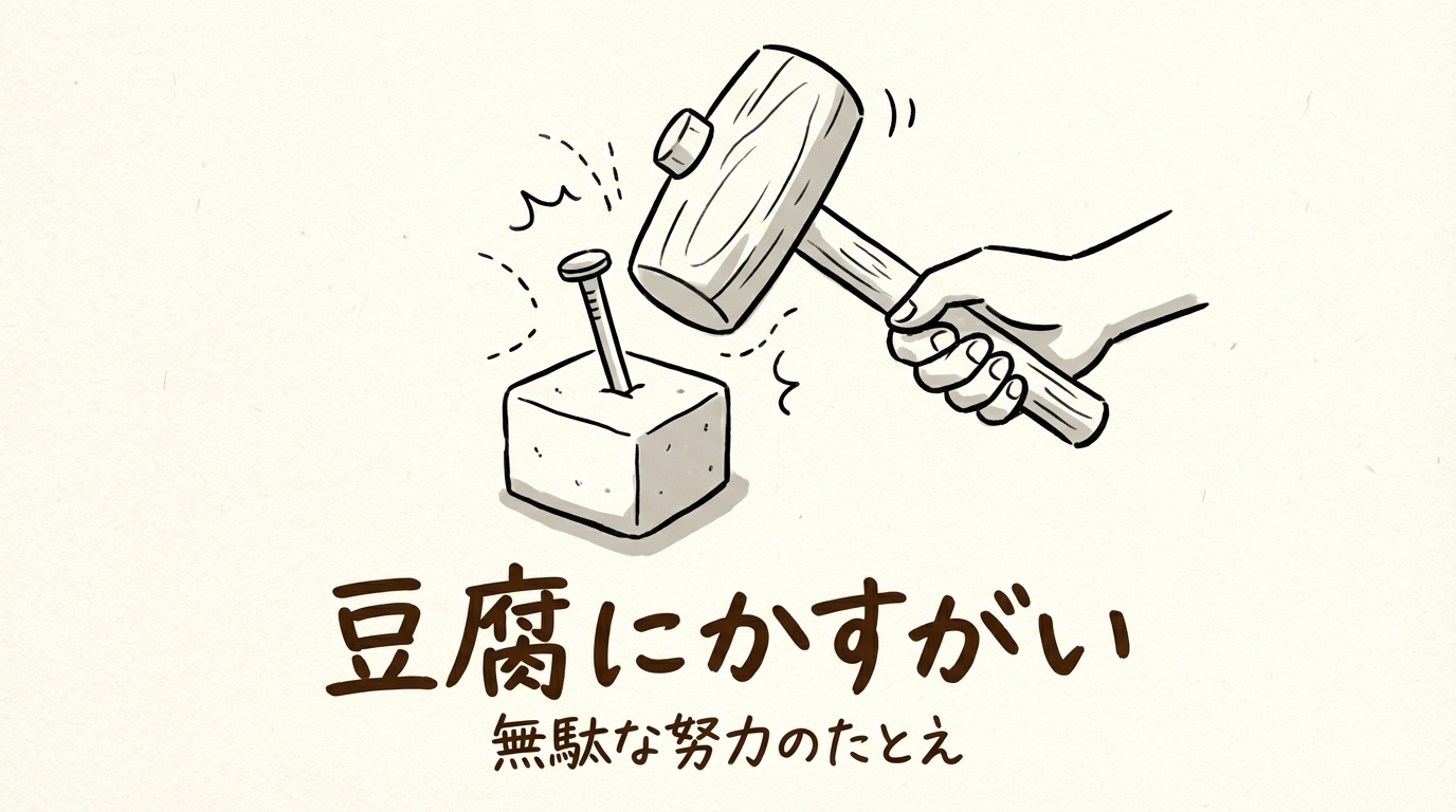 「豆腐にかすがい」の意味・由来・例文を徹底解説！使い方もわかる