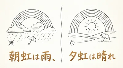 「朝虹は雨、夕虹は晴れ」の意味や由来とは？例文でわかりやすく解説！