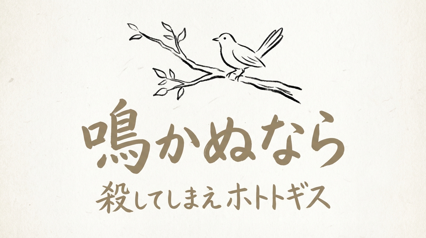「鳴かぬなら殺してしまえホトトギス」の意味や由来とは？信長の性格を表す句を例文で解説！