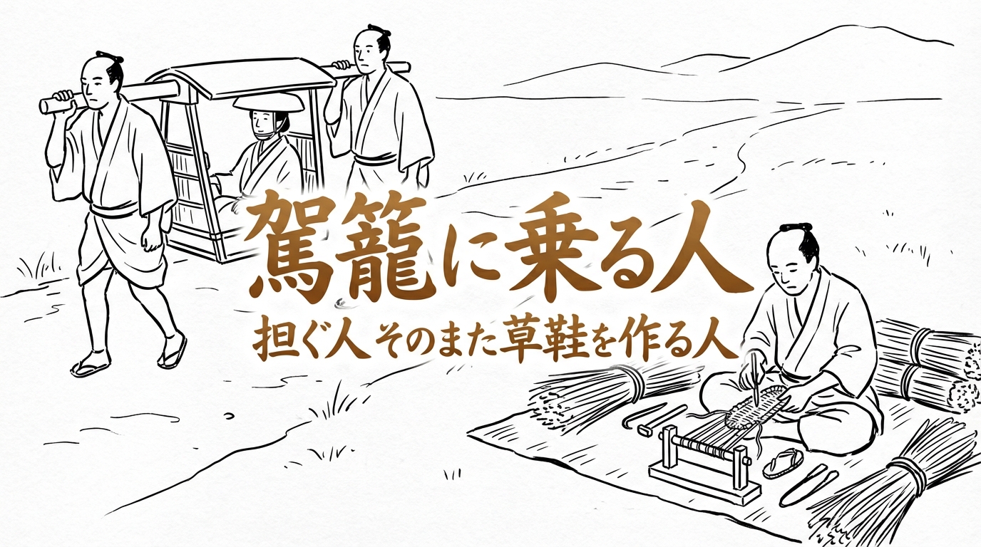 「駕籠に乗る人担ぐ人そのまた草鞋を作る人」の意味や由来とは?例文でわかりやすく解説!