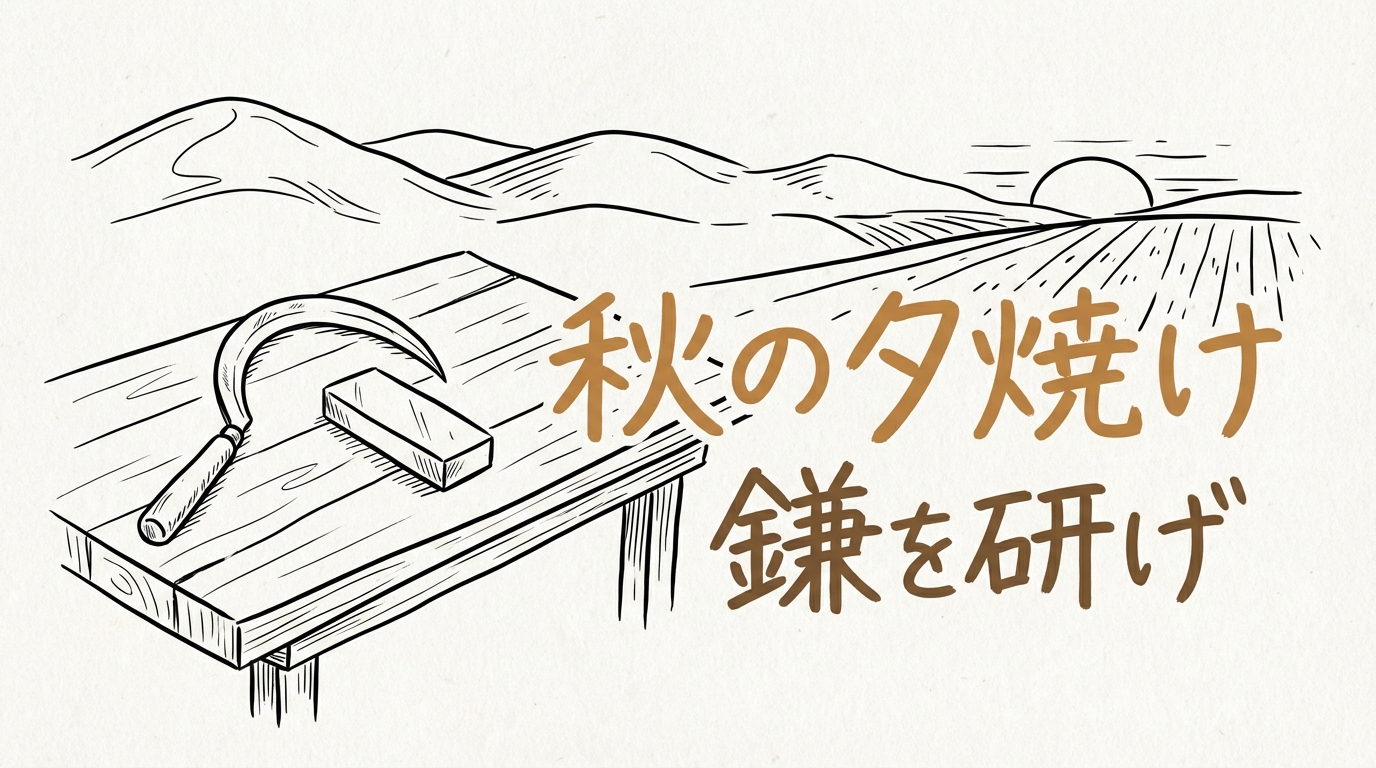 「秋の夕焼け鎌を研げ」の意味や由来とは?例文でわかりやすく解説!