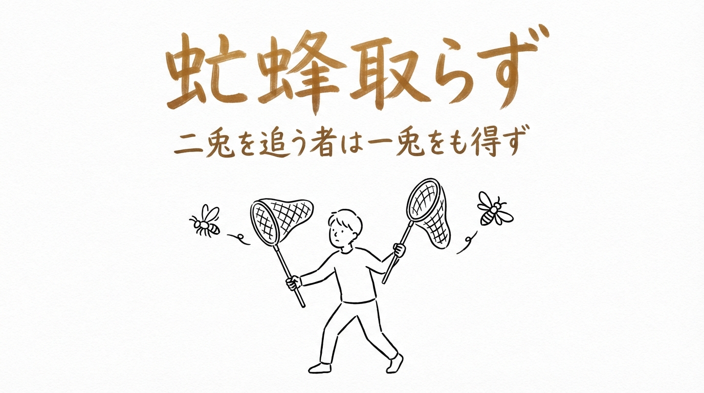 「虻蜂取らず」の意味や由来とは？例文でわかりやすく解説！
