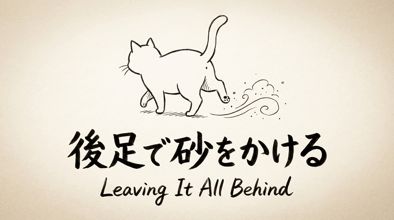 「後足で砂をかける」の意味や由来とは？例文でわかりやすく解説！