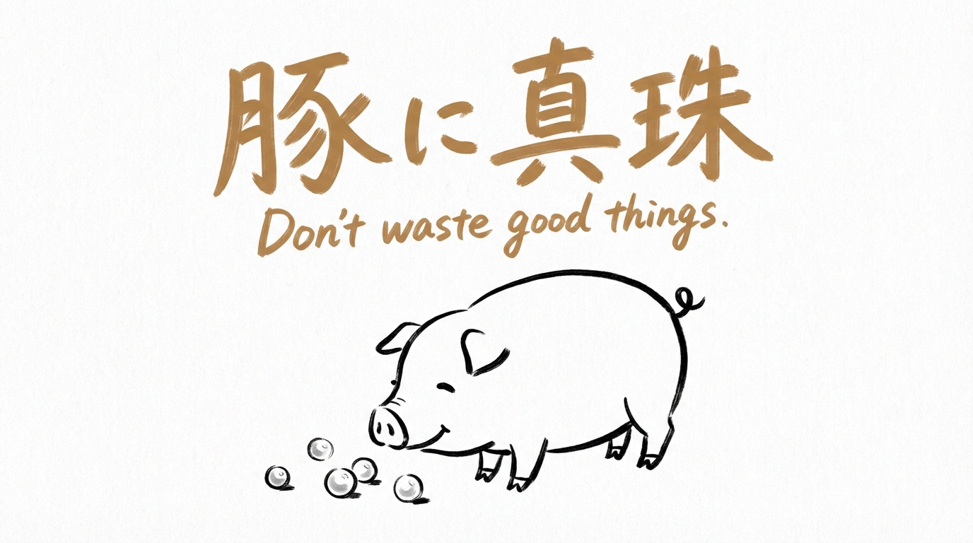 「豚に真珠」の意味や由来とは？例文でわかりやすく解説！