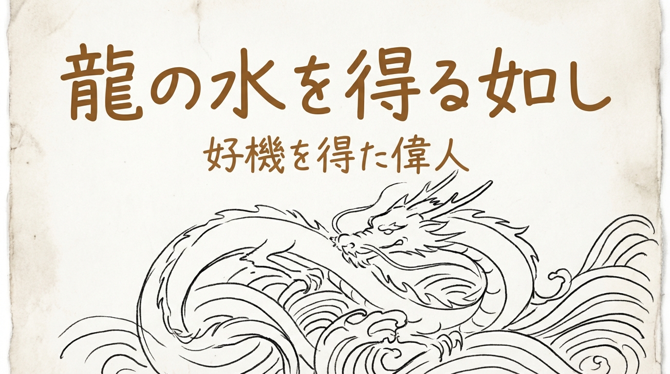 「龍の水を得る如し」の意味や由来とは？例文でわかりやすく解説！