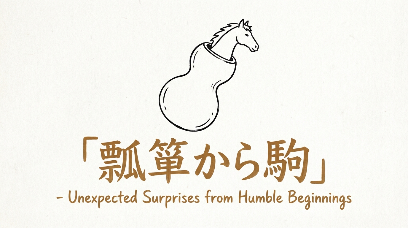 「瓢箪から駒」の意味や由来とは？例文でわかりやすく解説！