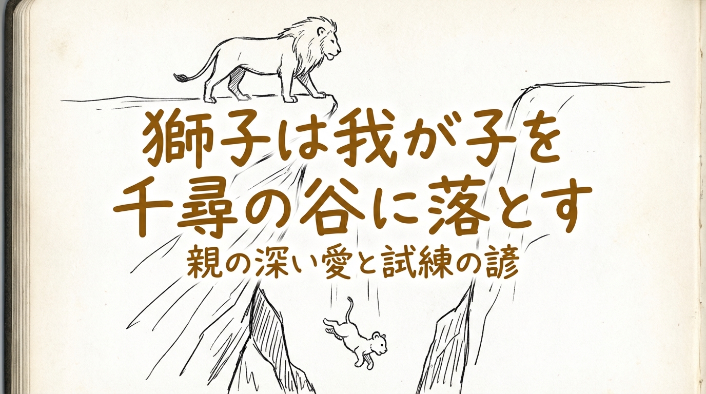 「獅子は我が子を千尋の谷に落とす」の意味・由来・例文を解説！使い方までわかる