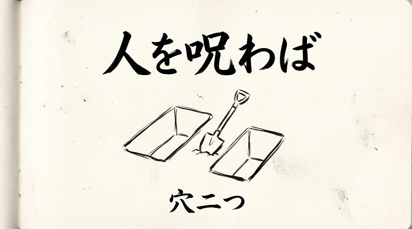 「人を呪わば穴二つ」の意味や由来とは?例文でわかりやすく解説!