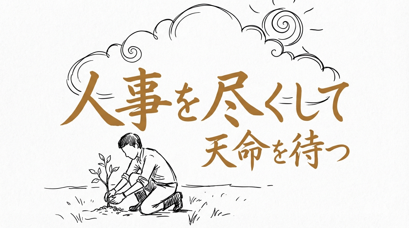 「人事を尽くして天命を待つ」の意味や由来とは？例文でわかりやすく解説！