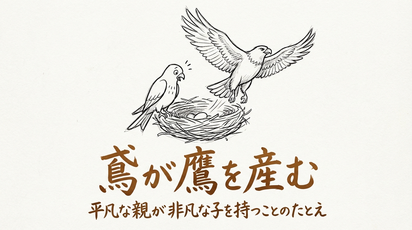 「鳶が鷹を産む」の意味や由来とは？例文でわかりやすく解説！