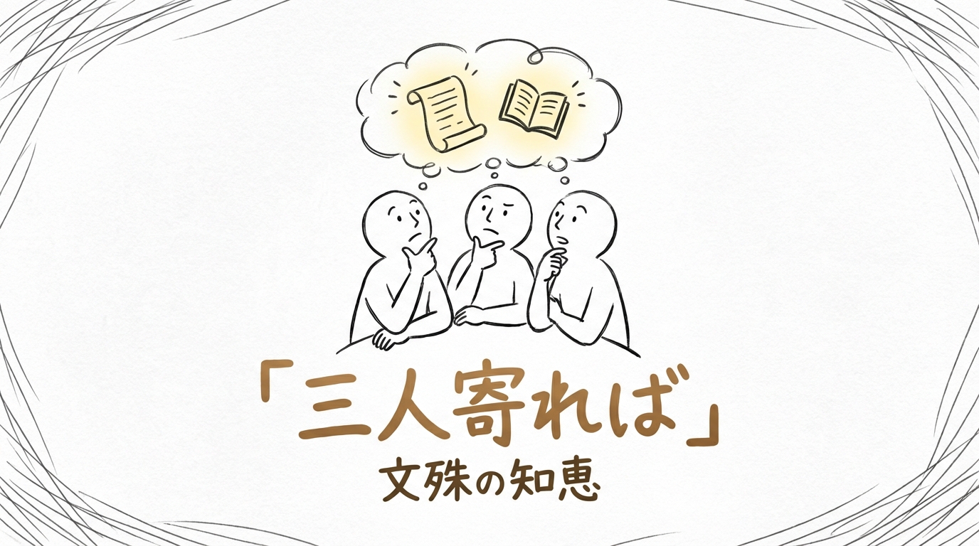 「三人寄れば文殊の知恵」の意味や由来とは？例文でわかりやすく解説！