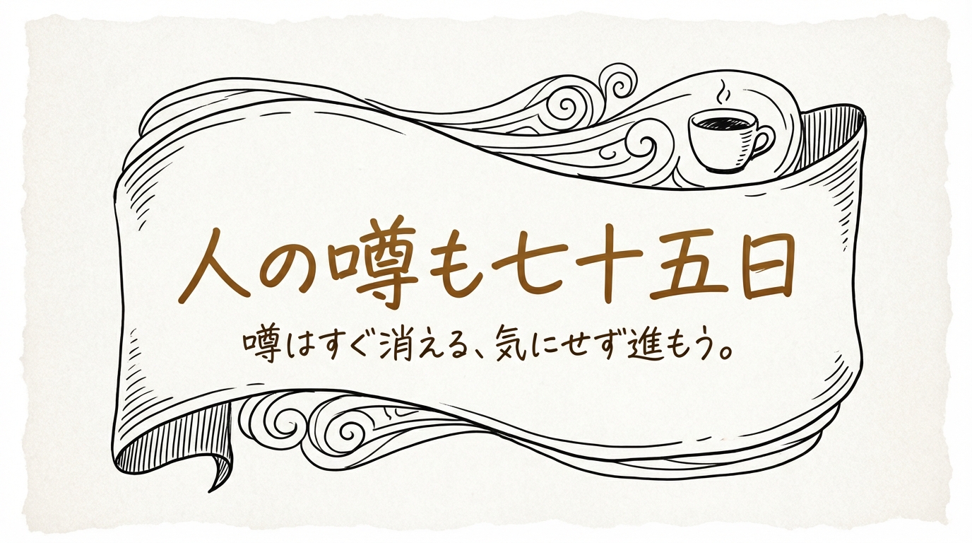 「人の噂も七十五日」の意味や由来とは？例文でわかりやすく解説！