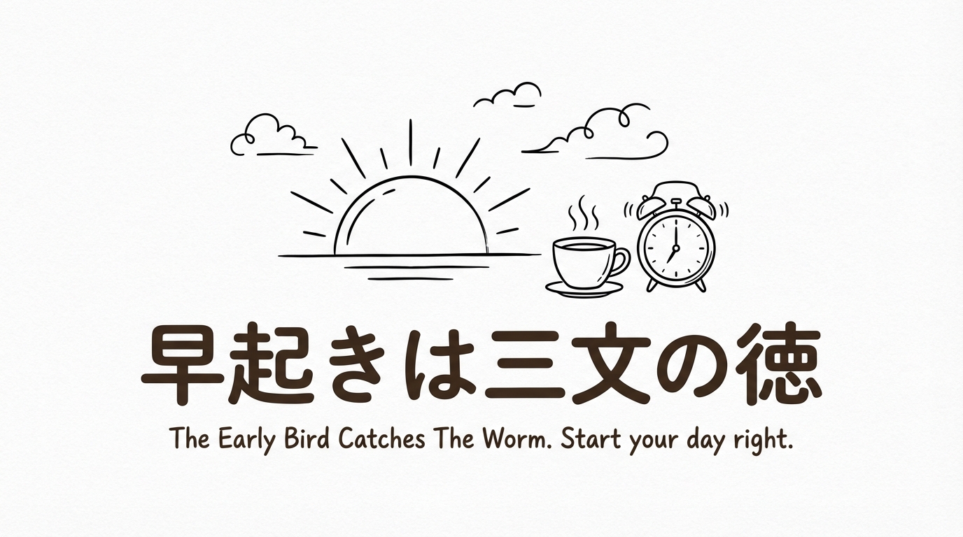 「早起きは三文の徳」の意味や由来とは？例文でわかりやすく解説！