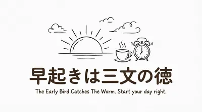 「早起きは三文の徳」の意味や由来とは？例文でわかりやすく解説！