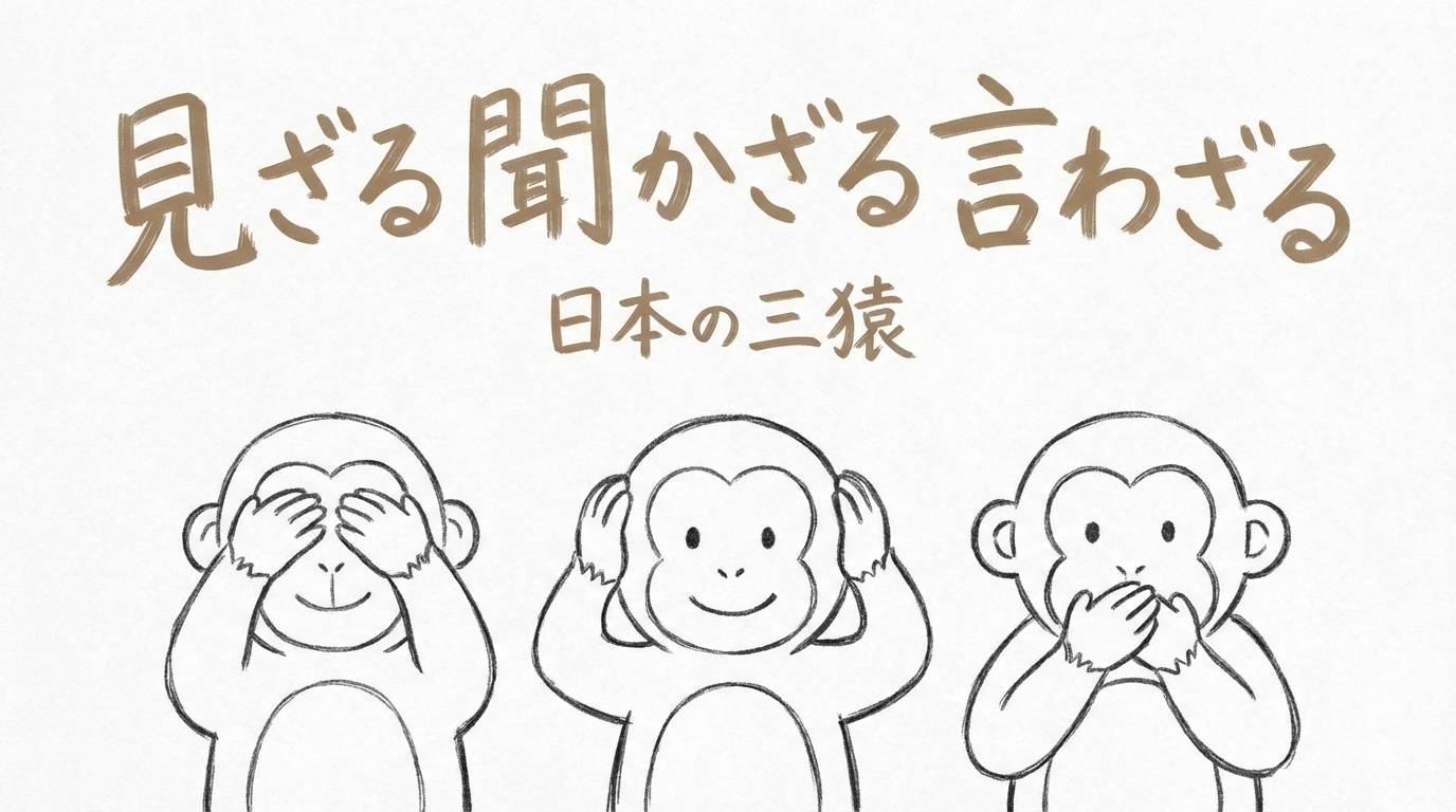 「見ざる聞かざる言わざる」の意味や由来とは？例文でわかりやすく解説！