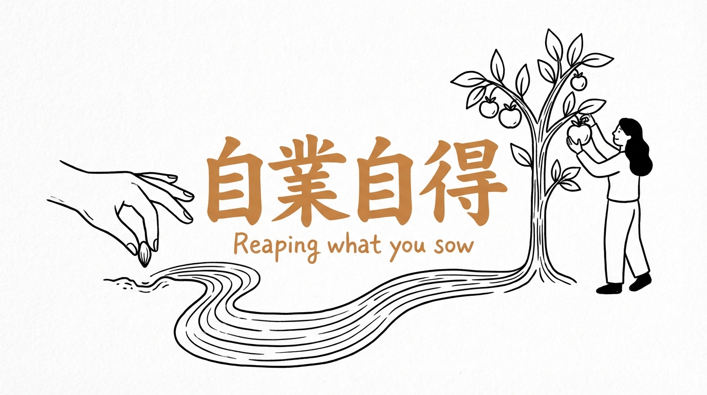 「自業自得」の意味や由来とは?例文でわかりやすく解説!