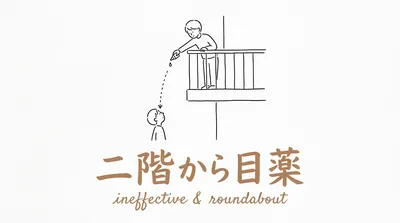 「二階から目薬」の意味や由来とは？例文でわかりやすく解説！