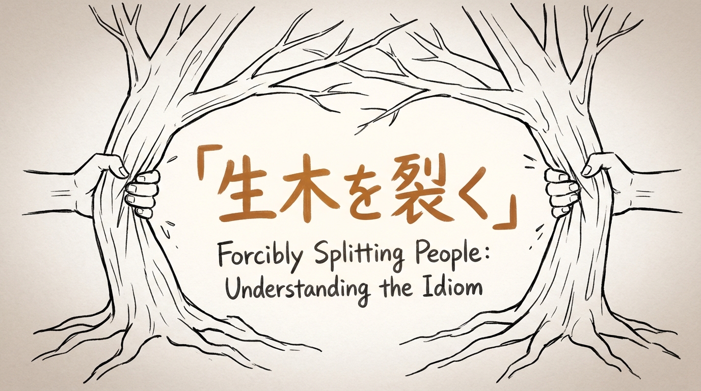 「生木を裂く」の意味や由来とは？例文でわかりやすく解説！