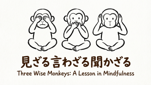 「見ざる言わざる聞かざる」の意味や由来とは？例文でわかりやすく解説！